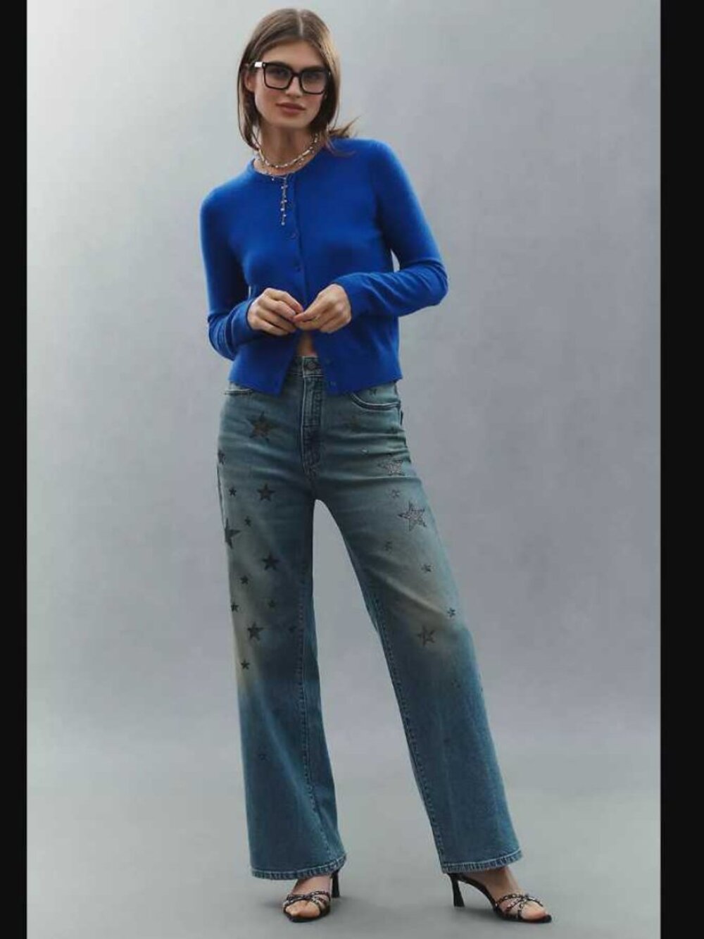 New 26 Anthropologie Austyn high-rise cuffed wide-leg Star jeans by Pilcro